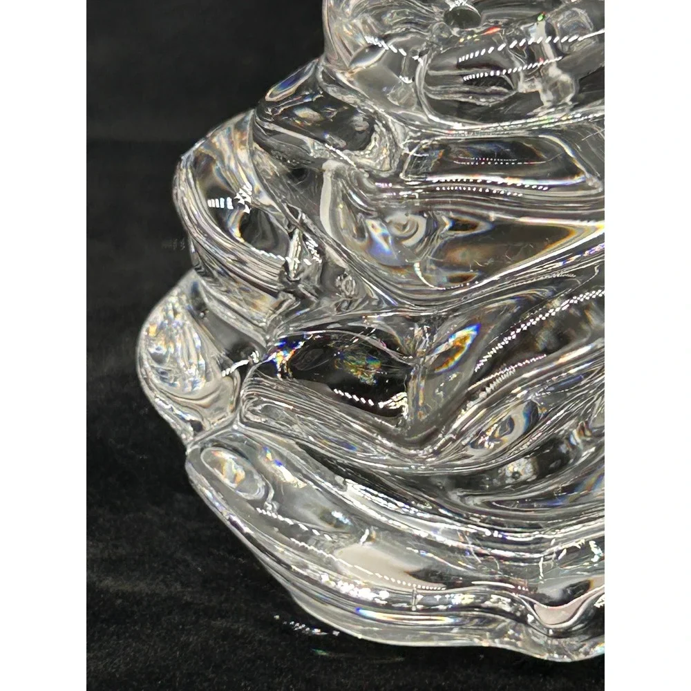 Gorham Floral Garden Rose Crystal Salt and Pepper Shakers Set 6014807 Clear